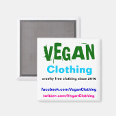VEGANE Bekleidungswerbung Magnet (Vorderseite/Rückseite)