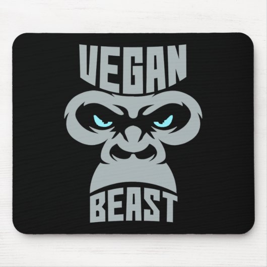 Vegane Besenarbeit Muskel Gorilla Gym Bodybuildin Mousepad (Vorne)