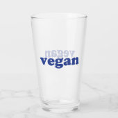 "vegane" blaue Buchstabengläser Glas (Rückseite)