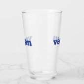 "vegane" blaue Buchstabengläser Glas (Links)