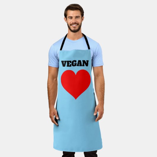 VEGANE BLAUE KÜCHENSCHÜRZE SCHÜRZE (Getragen)