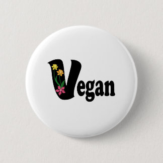 Vegane Blume Button