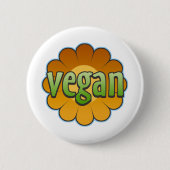 Vegane Blume Button (Vorderseite)