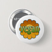 Vegane Blume Button (Vorne & Hinten)