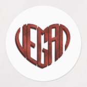 Vegane Blume Herz Etiketten (Design 2)