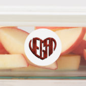 Vegane Blume Herz Etiketten (Befestigt)