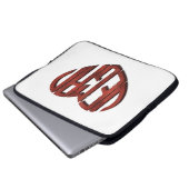 Vegane Blume Herz Laptopschutzhülle (Vorne Knopf)