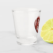 Vegane Blume Herz Schnapsglas (Links)