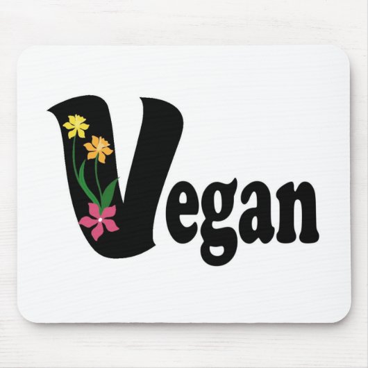 Vegane Blume Mousepad (Vorne)