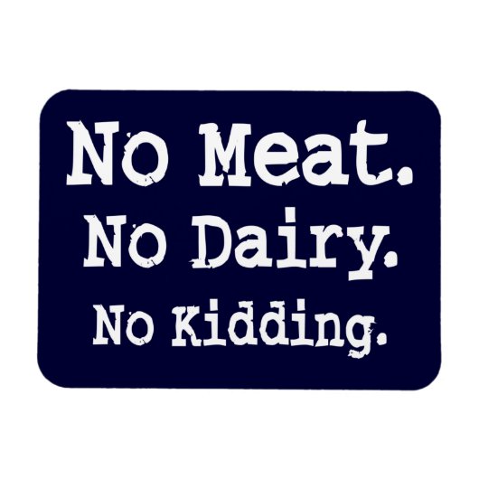 Vegane Botschaft mit Einstellung Magnet (Horizontal)