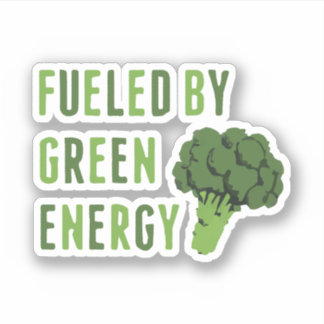 Vegane Brennstoffgrüne Energie Inspiration Print Aufkleber