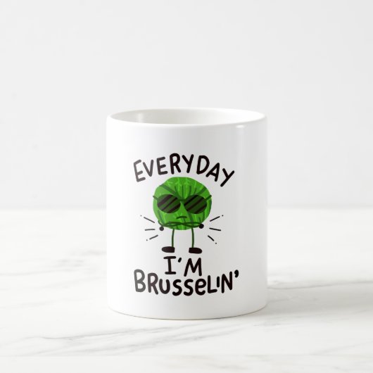 Vegane Brüssel-Sprossen Kaffeetasse (Mittel)