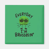 Vegane Brüssel-Sprossen Magnet (Vorne)