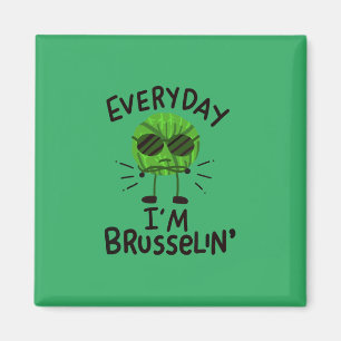 Vegane Brüssel-Sprossen Magnet