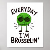 Vegane Brüssel-Sprossen Poster (Vorne)