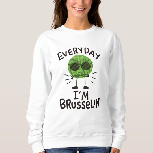 Vegane Brüssel-Sprossen Sweatshirt (Vorderseite)