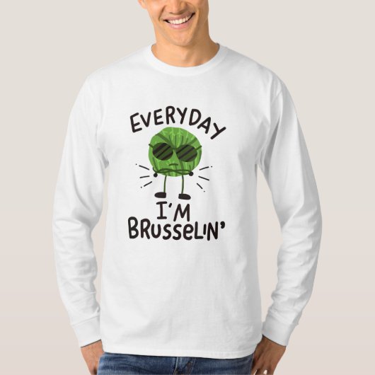 Vegane Brüssel-Sprossen T-Shirt (Vorderseite)