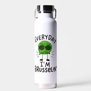Vegane Brüssel-Sprossen Trinkflasche
