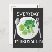 Vegane Brussel Sprouts Pflanze Lover Veganism Vegg Postkarte (Vorne/Hinten)