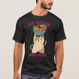 Vegane Cat Veganism Pflanze basiert Ernährung T-Shirt