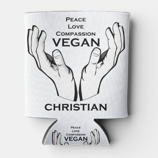 vegane Christliche Nachrichtenüberweisung Dosenkühler (Vorderseite)