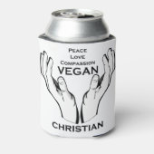 vegane Christliche Nachrichtenüberweisung Dosenkühler (Kanne Rückseite)