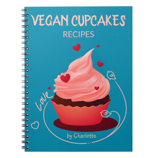 Vegane Cupcakes Rezepte, Spezialrezepte Notizblock (Vorderseite)