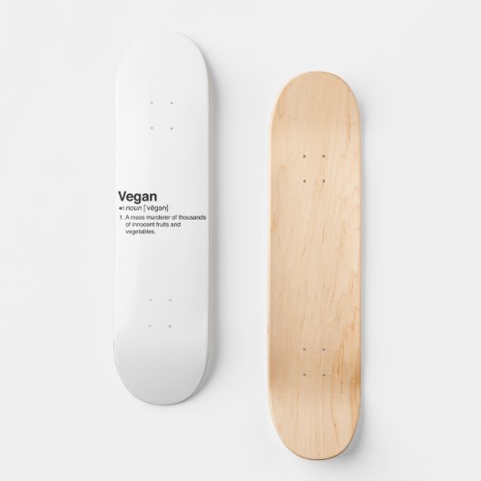 Vegane Definition Skateboard (Vorderseite)