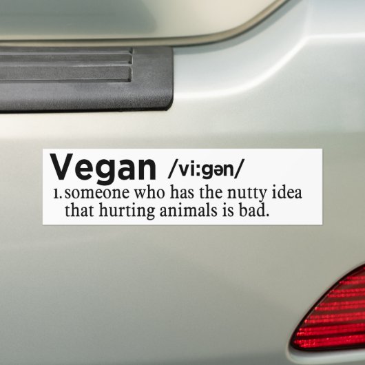 vegane Definition weiß Autoaufkleber (Auf Auto)