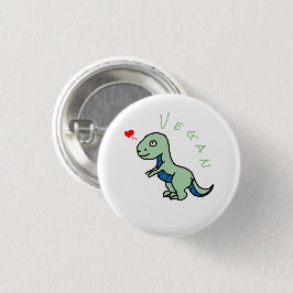 Vegane Dinosaur Kind Dino Liebe Tiere Button