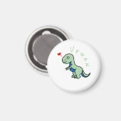 Vegane Dinosaur Kind Dino Liebe Tiere Magnet (Vorderseite/Rückseite)