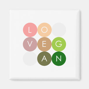 Vegane Dot-Liebe Magnet