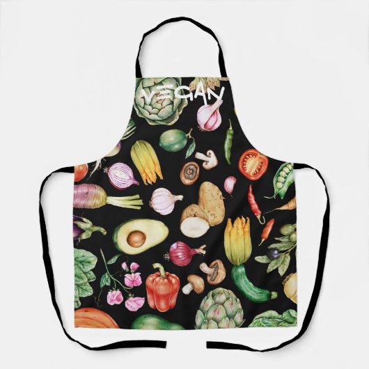 Vegane Erklärung ethischer Art lebendes Gemüse Schürze (Vorderseite)