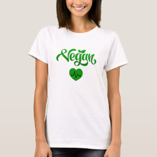Vegane Ernährung Herz gesund und Öko gesund T-Shirt