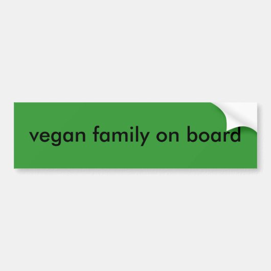 vegane Familie an Bord Autoaufkleber (Vorne)