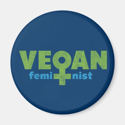 Vegane Feministin Magnet (Vorne)