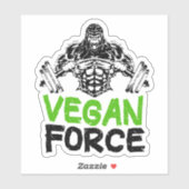 Vegane Fitness Aufkleber (Blatt)