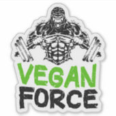 Vegane Fitness Aufkleber (Vorderseite)