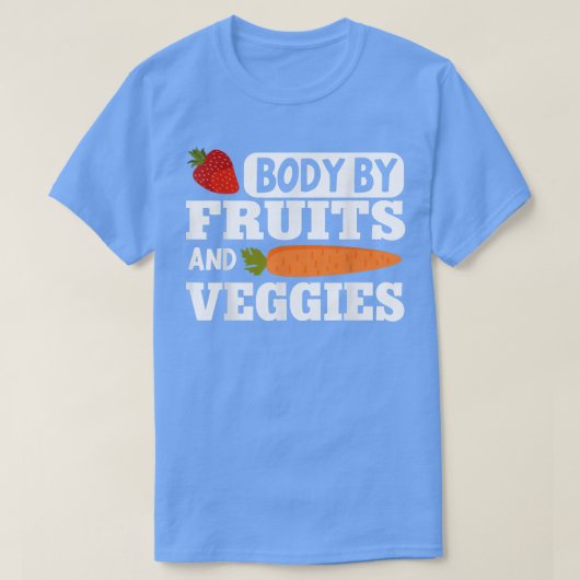 Vegane Fitness nach Obst und Gemüse vegetarisch T-Shirt (Design vorne)
