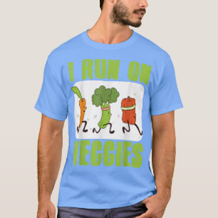 Vegane Fitness Vegetarian I Run auf Vegetabil T-Shirt