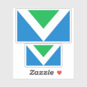 Vegane Flagge Aufkleber (Blatt)