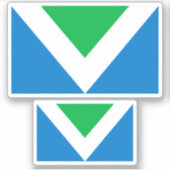 Vegane Flagge Aufkleber (Vorderseite)