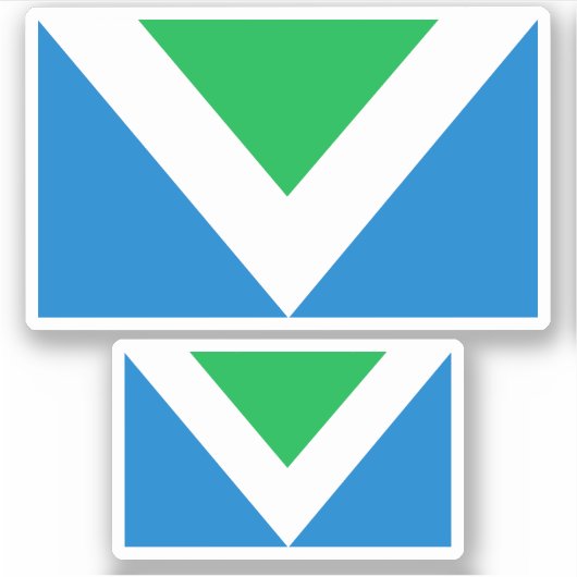 Vegane Flagge Aufkleber (Vorderseite)