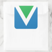 Vegane Flaggenaufkleber (Set von 6) Quadratischer Aufkleber (Tasche)