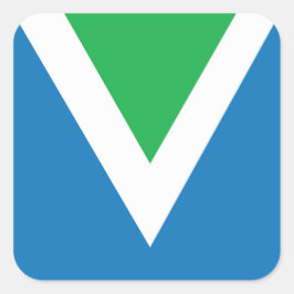 Vegane Flaggenaufkleber (Set von 6) Quadratischer Aufkleber