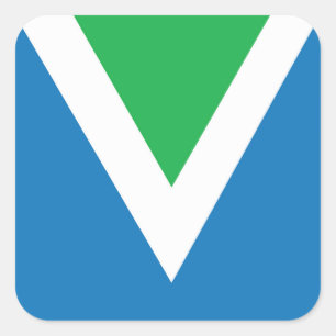 Vegane Flaggenaufkleber (Set von 6) Quadratischer Aufkleber