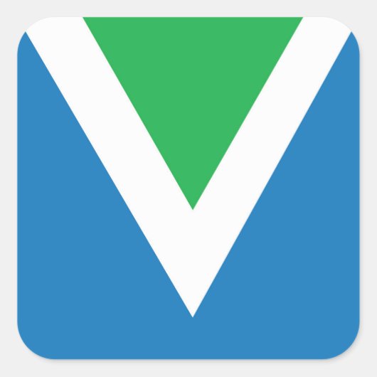 Vegane Flaggenaufkleber (Set von 6) Quadratischer Aufkleber (Vorderseite)