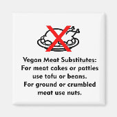 Vegane Fleischersatzstoffe Magnet (Vorne)