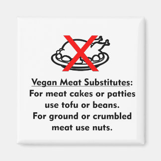 Vegane Fleischersatzstoffe Magnet