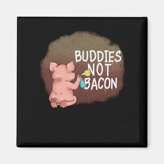 Vegane Frauen Vegetarisches Geschenk Männer Tierre Magnet (Vorne)